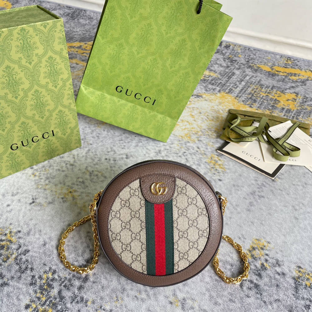 Gucci Ophidia GG Mini Round Shoulder Bag - Replica Luxury Bags™
