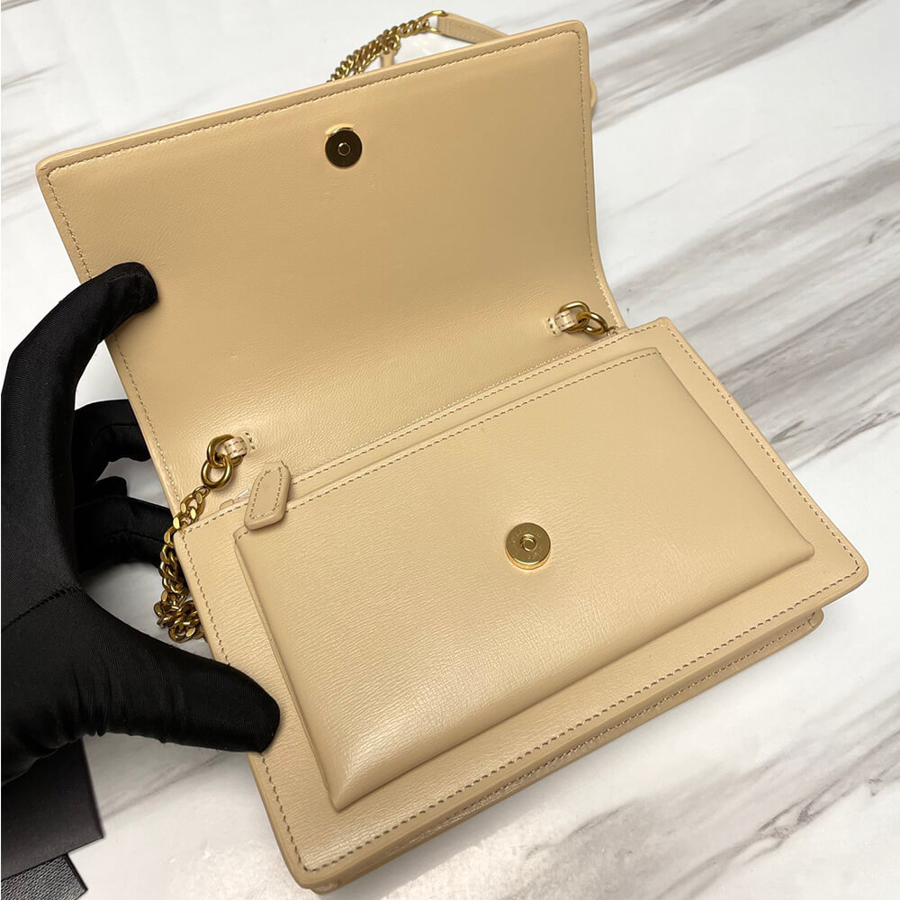 YSL Sunset Chain Wallet Bag in Smooth Leather - Replica Luxury Bags™