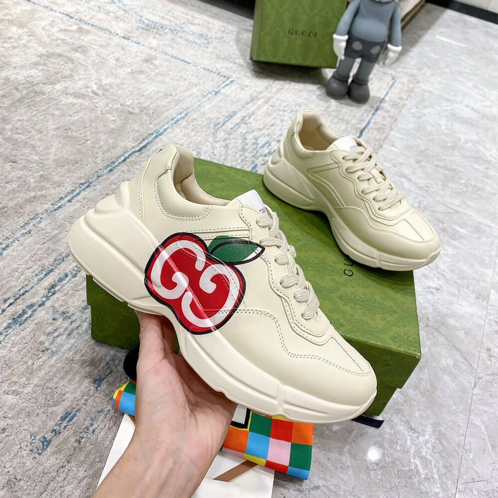 Gucci Rhyton Apple-print Sneaker Shoes - Replica Luxury Bags™