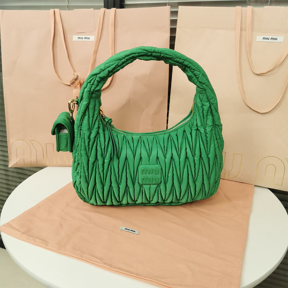 Miumiu Wander Matelasse Regenerated Nylon Hobo Bag - Replica Luxury Bags™