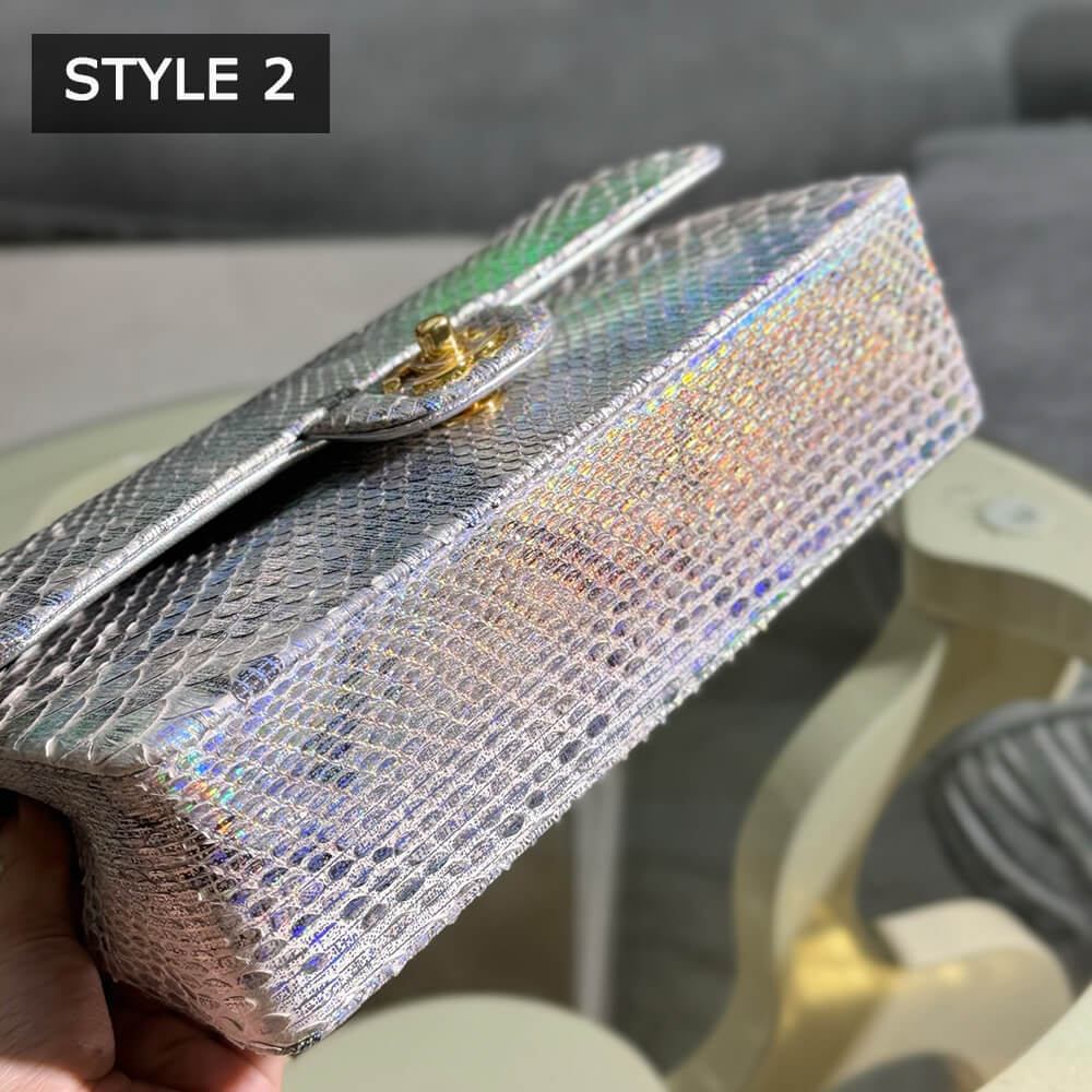 Chanel Classic Flap Medium Bag in Python - Replica Luxury Bags™