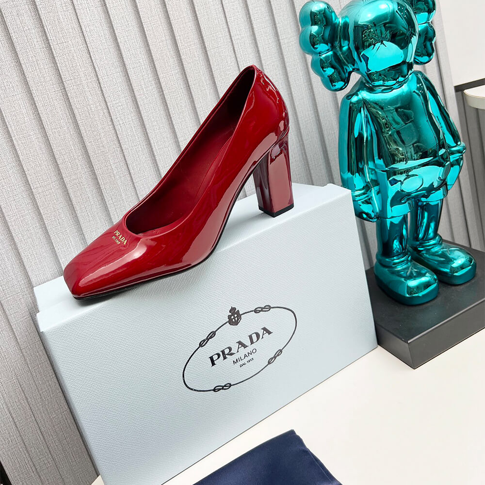 Prada Patent Leather Pumps 85mm Shoes - Replica Luxury Bags™