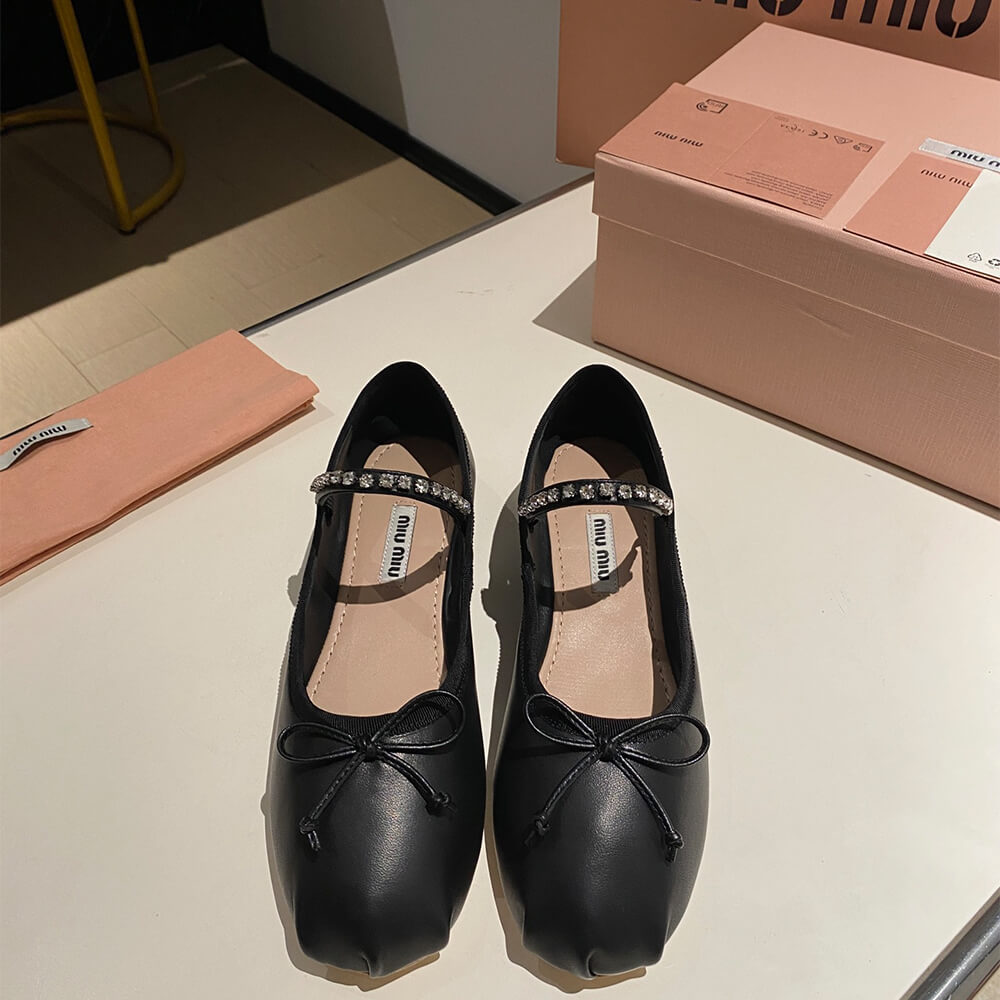 MiuMiu Leather ballerinas Shoes - Replica Luxury Bags™