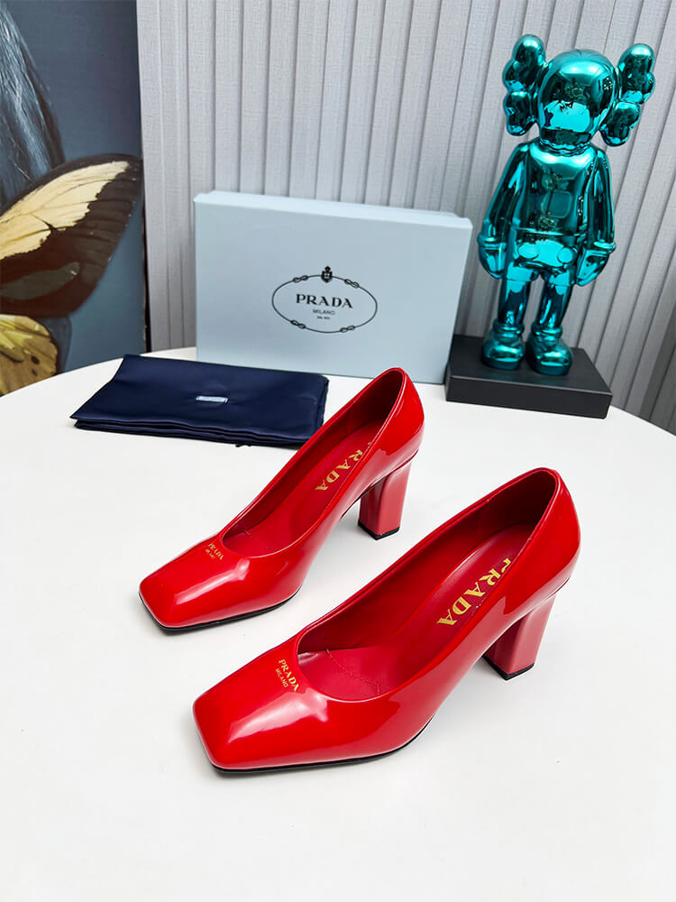 Prada Patent Leather Pumps 85mm Shoes - Replica Luxury Bags™
