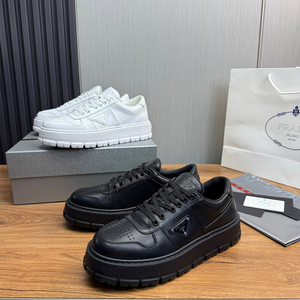 Prada Leather Sneakers Shoes - Replica Luxury Bags™