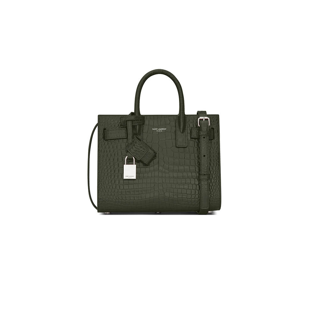 YSL Sac De Jour Baby Bag in Crocodile-Embossed - Replica Luxury Bags™