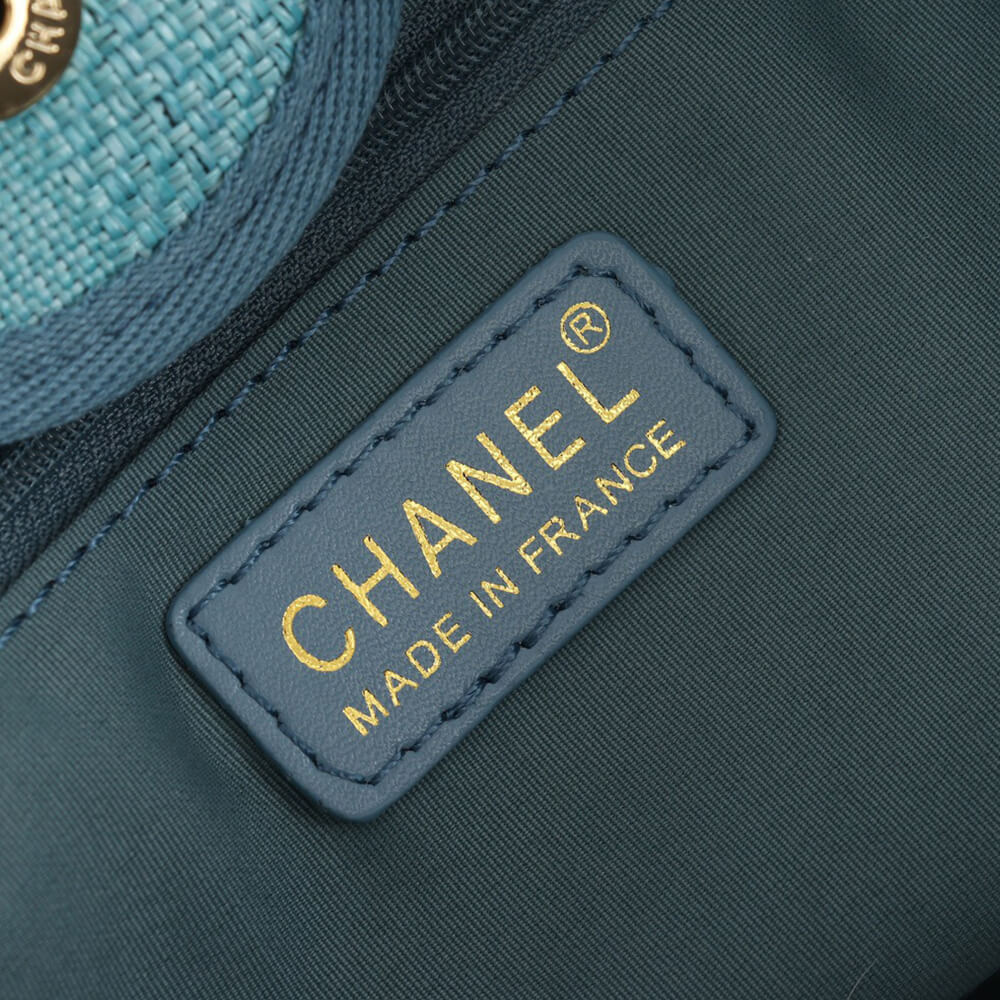 Chanel Woven Straw Raffia Striped Medium Deauville Tote Bag - Replica Luxury Bags™