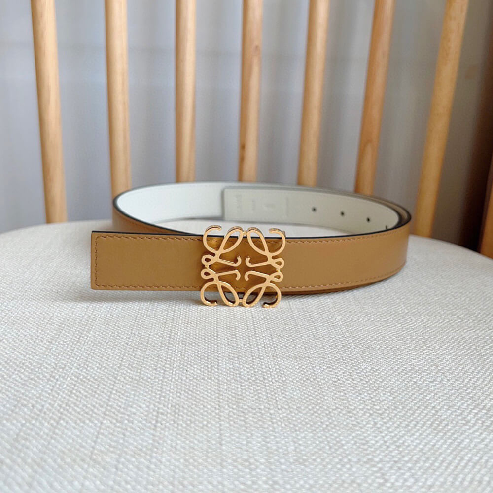 LOEWE Reversible Anagram belt in smooth calfskin 28mm - Replica Luxury Bags™