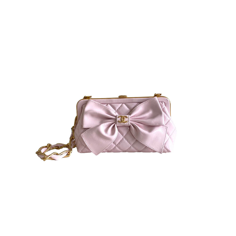 Chanel Large Clutch Bow Knot Bag With Chain - Replica Luxury Bags™