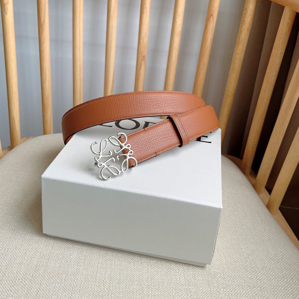 LOEWE Anagram belt in pebble grain calfskin 32mm - Replica Luxury Bags™