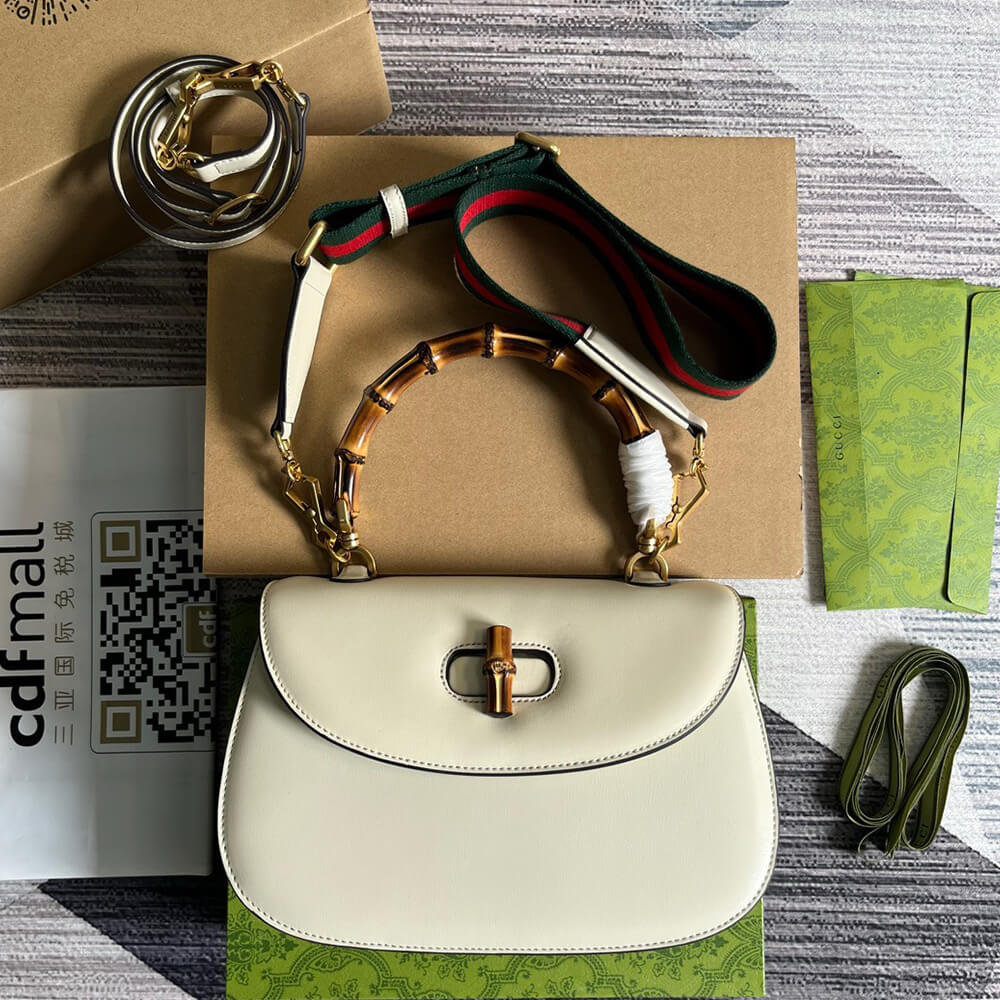 Gucci Bamboo 1947 Medium Top Handle Bag - Replica Luxury Bags™
