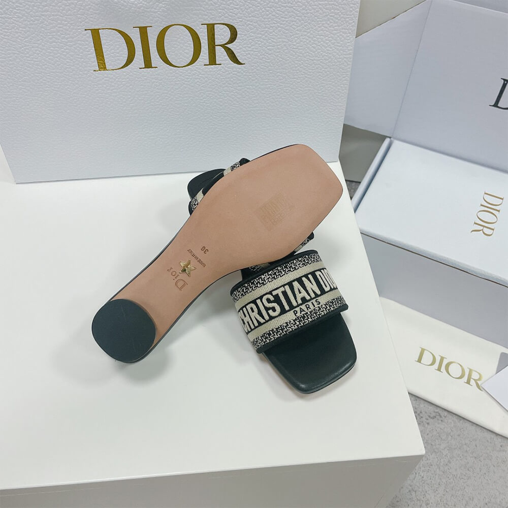 Dior Dway Heeled Slide Shoes - Replica Luxury Bags™