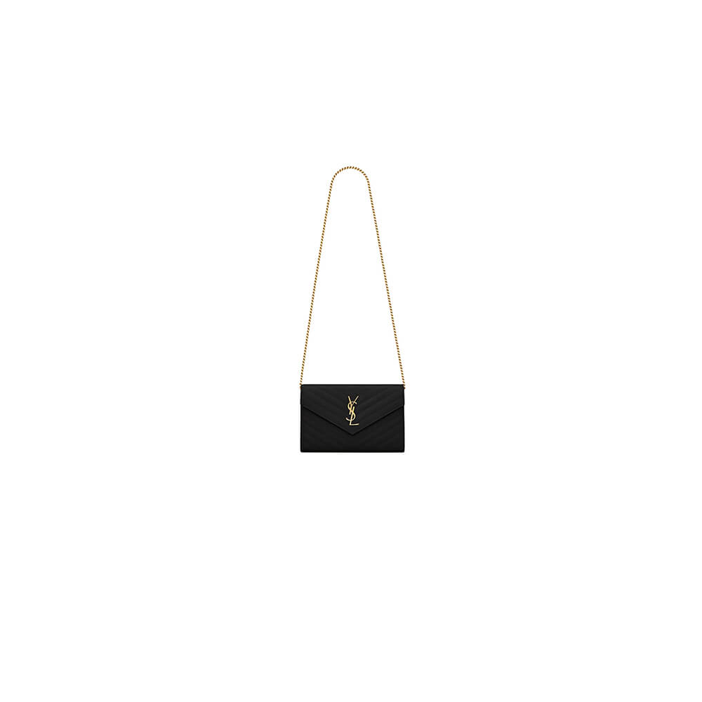 YSL Classic Cassandre Chain Wallet Bag in Grain De Poudre Leather - Replica Luxury Bags™