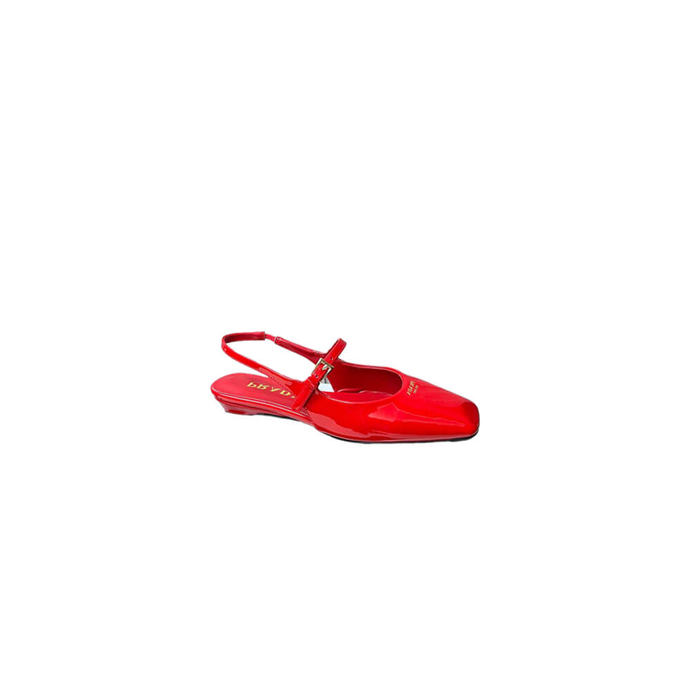 Prada Patent Leather Slingback Ballerinas Shoes - Replica Luxury Bags™