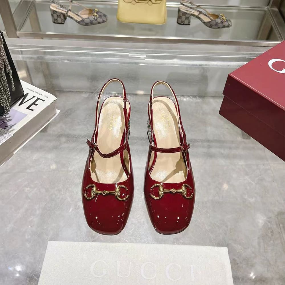 Gucci Women s Horsebit pump with Crystals Shoes - Replica Luxury Bags™