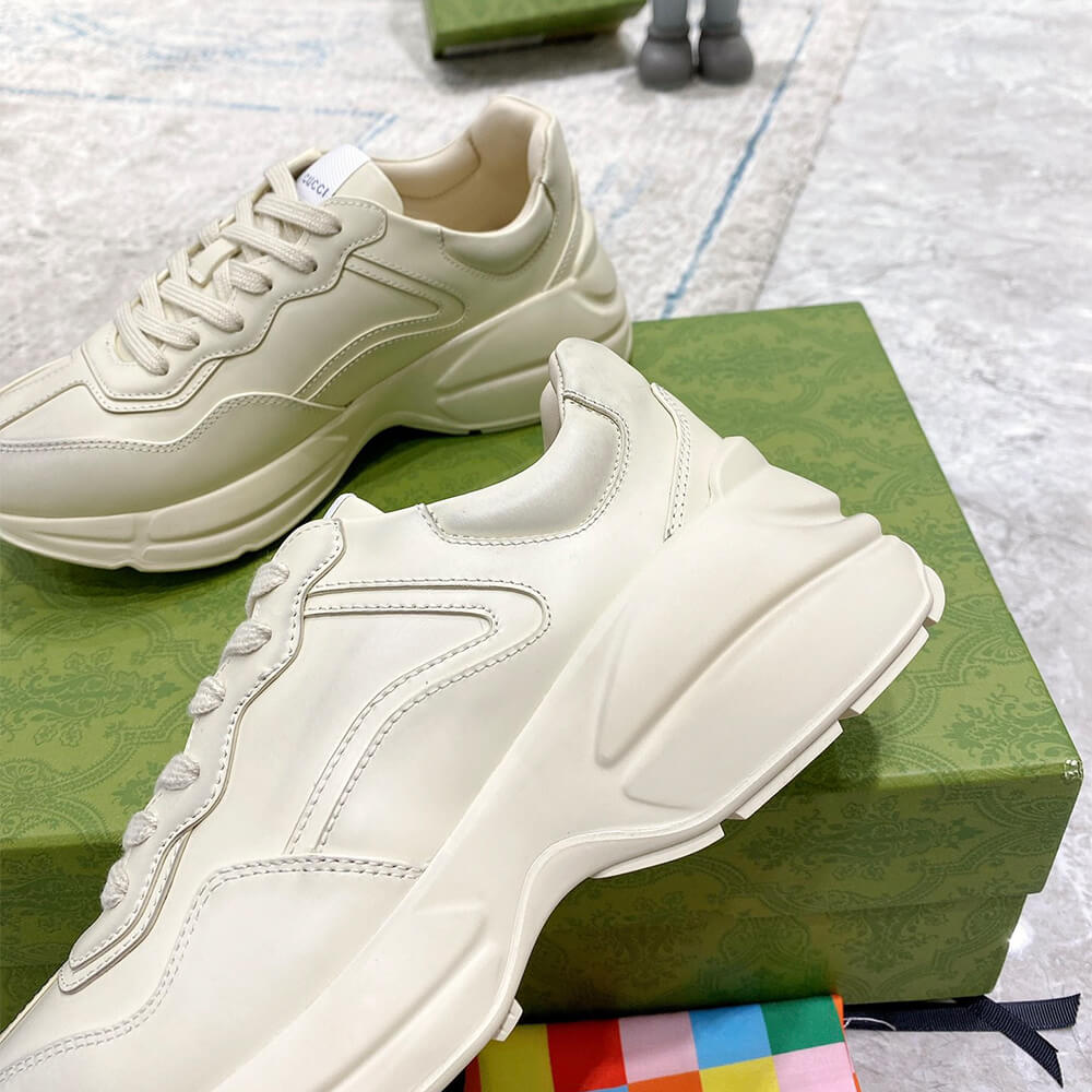 Gucci Rhyton Leather Sneakers Shoes - Replica Luxury Bags™