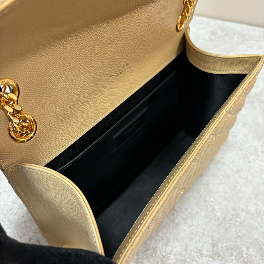 YSL Envelope Medium Bag in Grained Leather - Replica Luxury Bags™