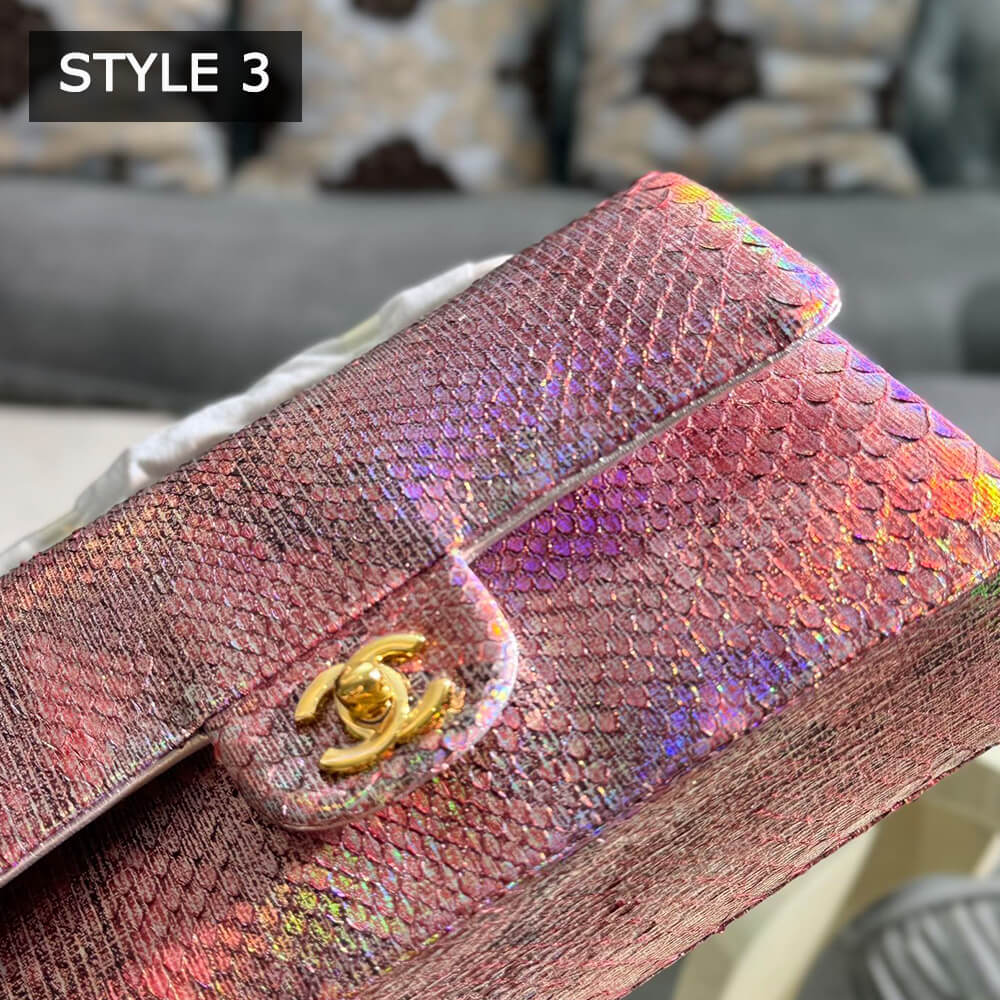 Chanel Classic Flap Medium Bag in Python - Replica Luxury Bags™