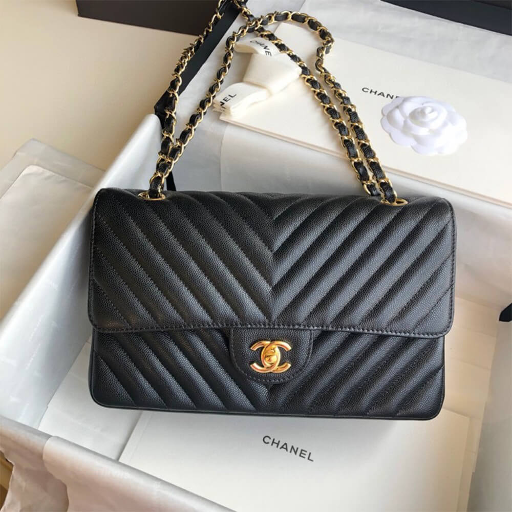 Chanel Classic Chevron Medium Flap Bag - Replica Luxury Bags™