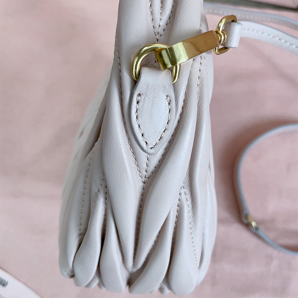 Miumiu Mini Wander Matelasse Nappa Leather Hobo Bag - Replica Luxury Bags™
