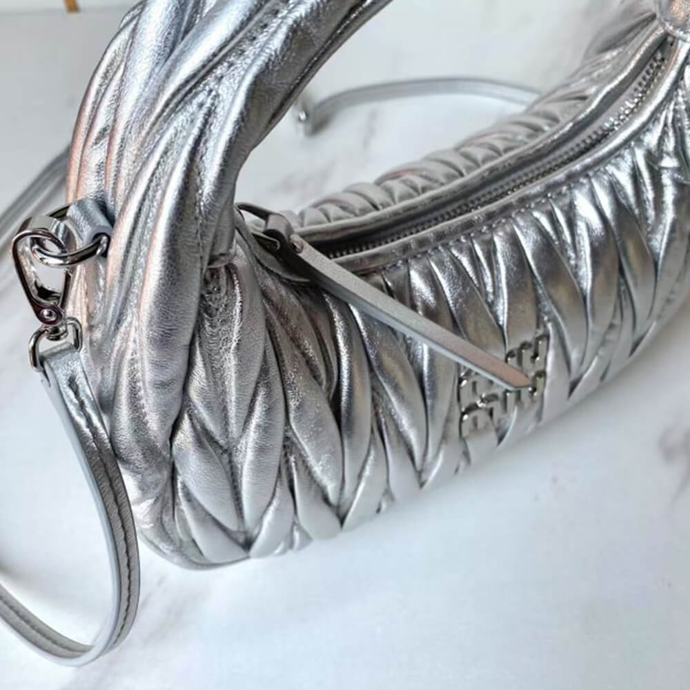 Miumiu Small Wander Matelasse Nappa Leather Hobo Bag - Replica Luxury Bags™