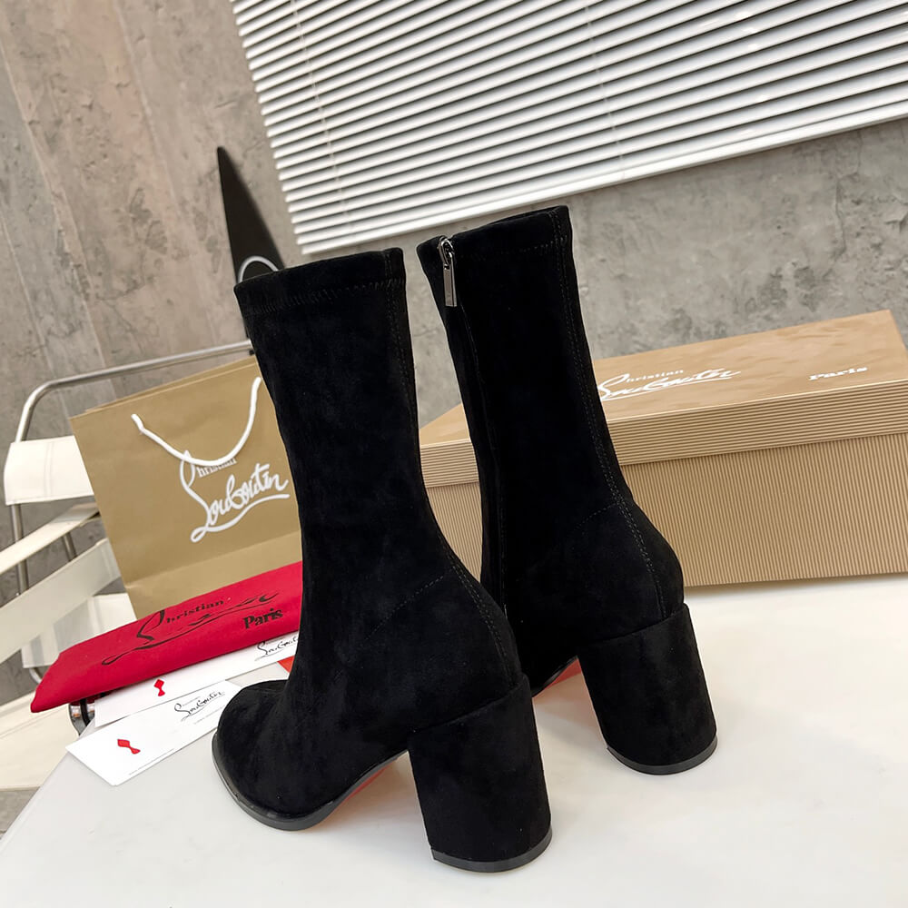 Christian Louboutin Strechadoxa 70 Suede Ankle Boots Shoes - Replica Luxury Bags™