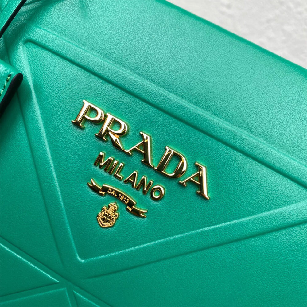 Small leather Prada Symbole Bag with Topstitching - Replica Luxury Bags™