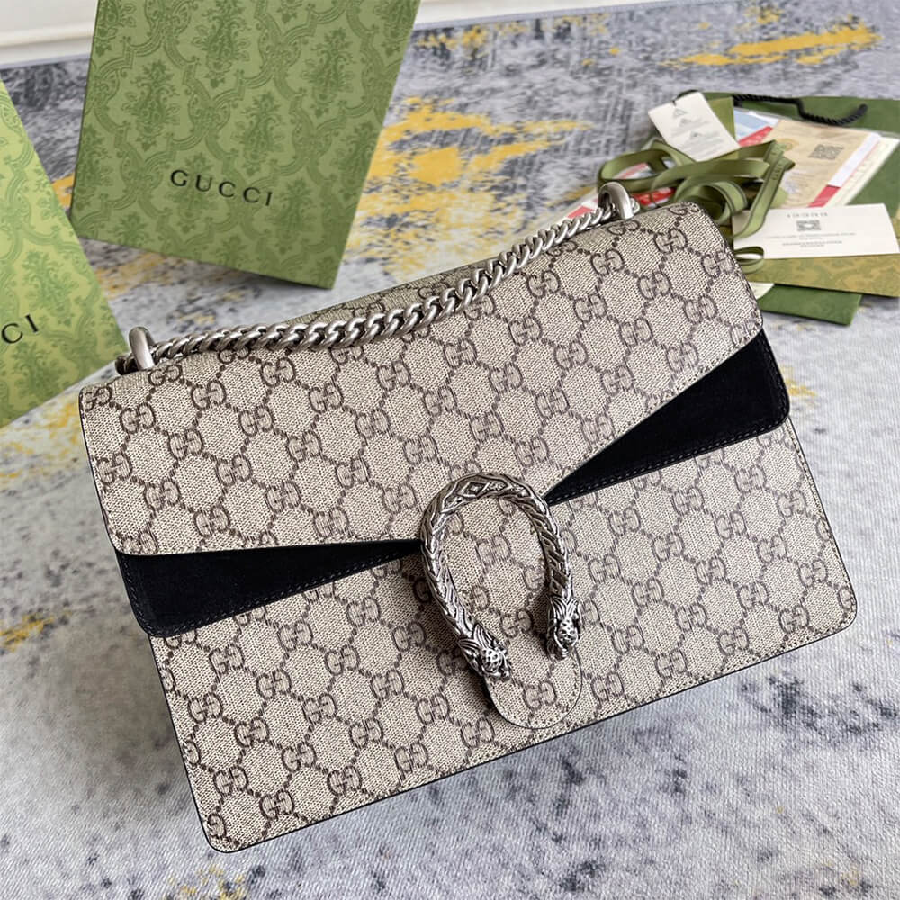 Gucci GG Supreme Medium Dionysus Shoulder Bag - Replica Luxury Bags™