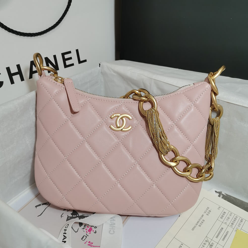 Chanel Hobo Handbag in Pink - Replica Luxury Bags™