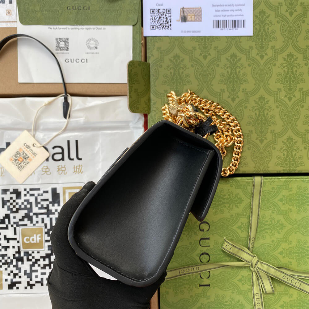 Gucci Padlock Small GG Bees Shoulder Bag - Replica Luxury Bags™