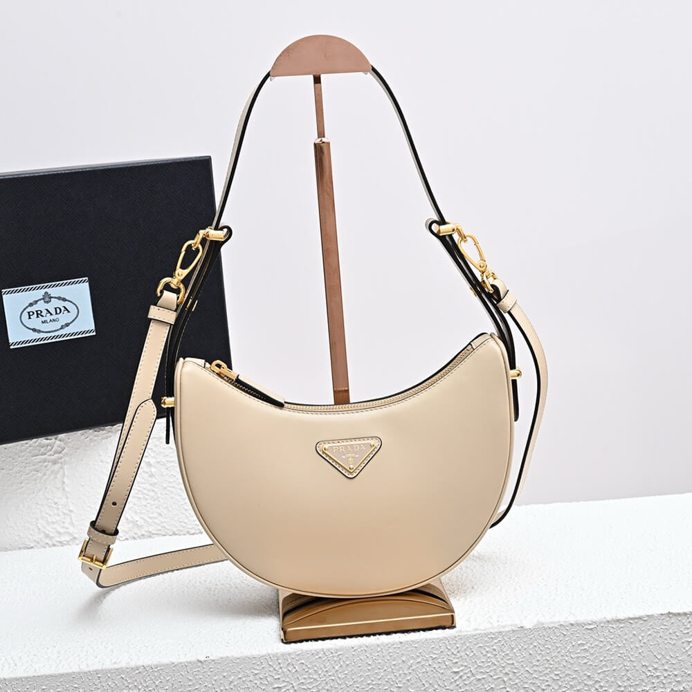 Prada Arque Leather Shoulder Bag - Replica Luxury Bags™