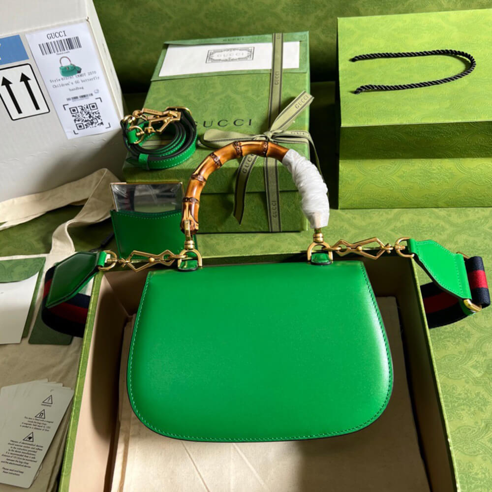 Gucci Bamboo 1947 Jumbo Gg Small Top Handle Bag - Replica Luxury Bags™