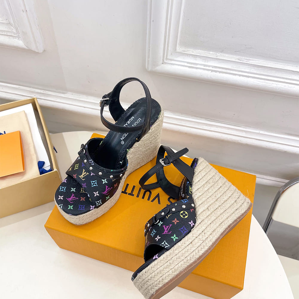 LV x TM Helios Wedge Sandal Shoes - Replica Luxury Bags™
