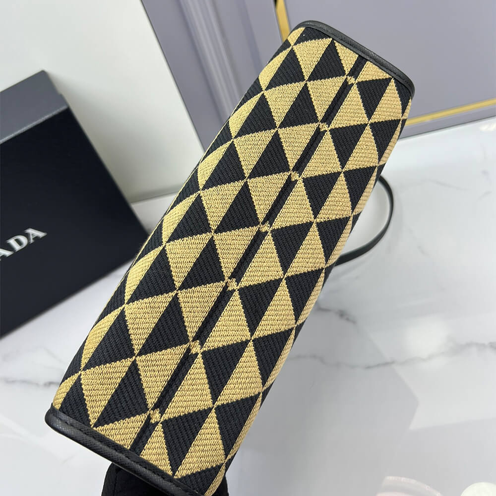 Small Prada Symbole Jacquard Fabric Handbag - Replica Luxury Bags™