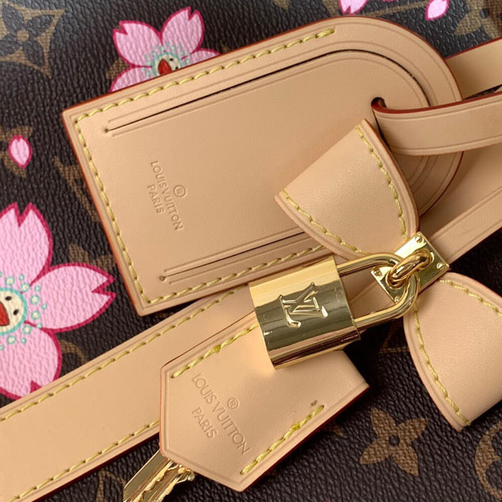LV x TM Keepall Bandouliere 45 Cherry Blossom Bag - Replica Luxury Bags™