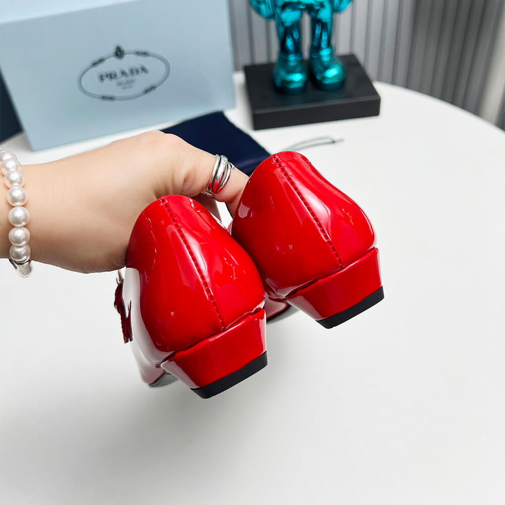 Prada Patent Leather Mary Jane Ballerinas Shoes - Replica Luxury Bags™