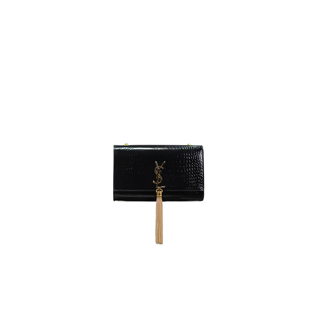 YSL Kate Medium Tassel Bag in Crocodile Embossed Leather - Replica Luxury Bags™