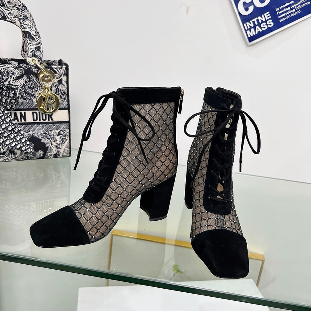 Dior Naughtily-D Heeled Ankle Boot Shoes - Replica Luxury Bags™