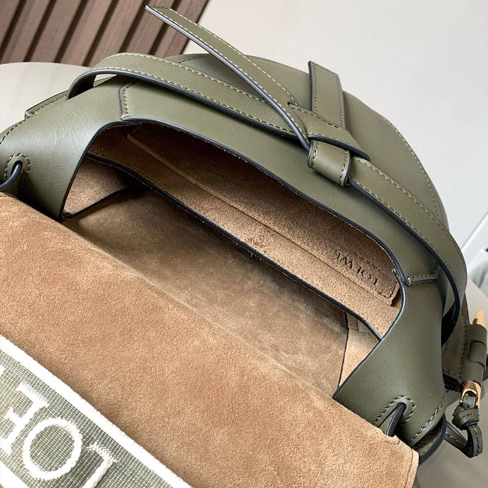 Loewe Small Gate Bag in Soft Calfskin and Jacquard - Replica Luxury Bags™