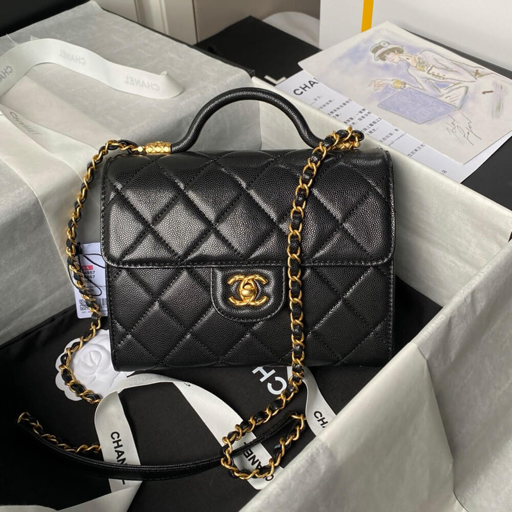 Chanel Small Flap Bag With Top Handle - Replica Luxury Bags™