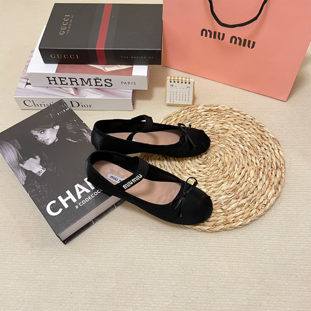 MiuMiu Satin ballerinas Shoes - Replica Luxury Bags™