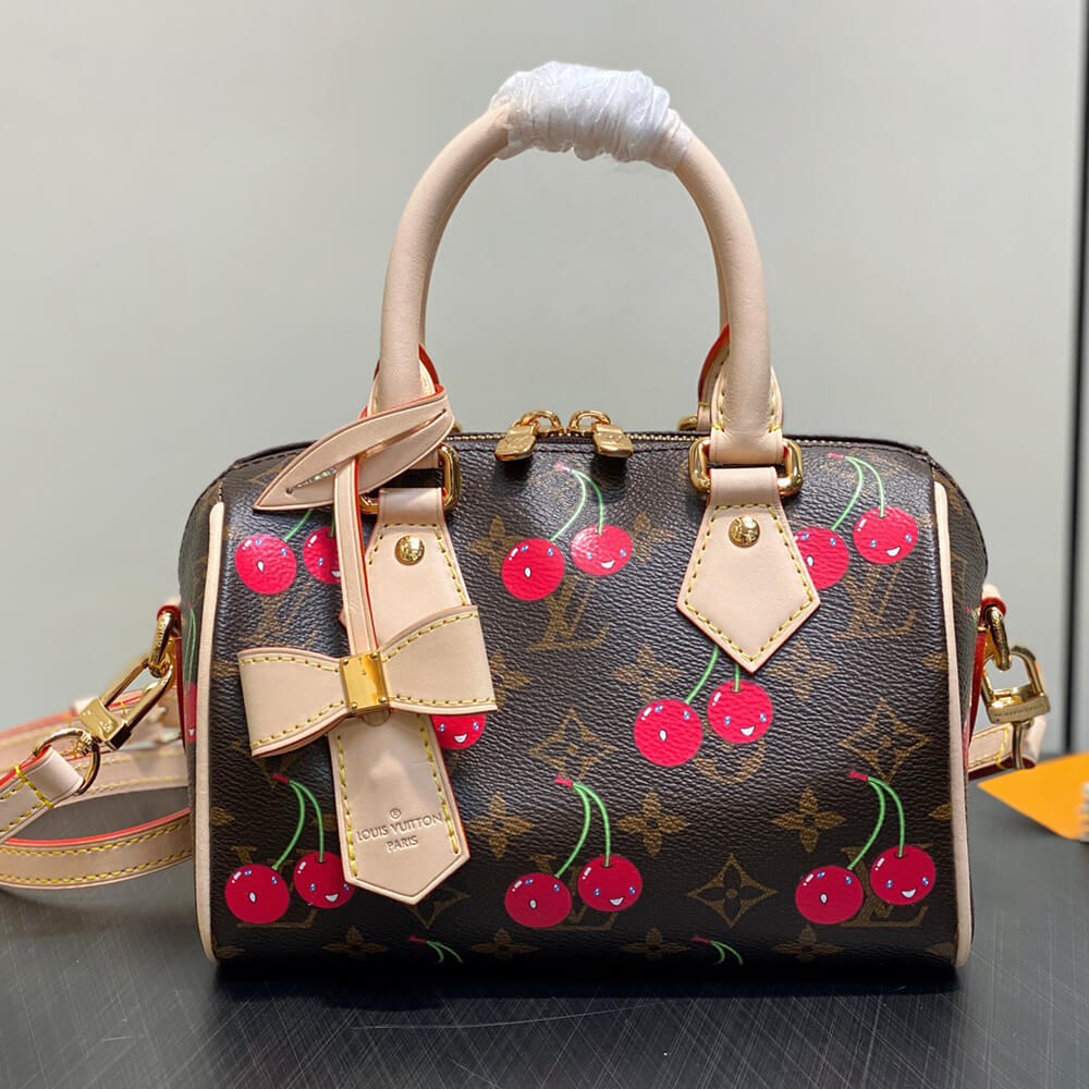 LV x TM Speedy Bandouliere 20 Cherry Bag - Replica Luxury Bags™