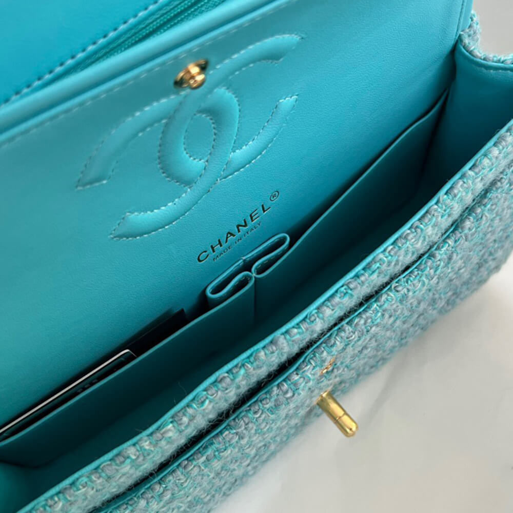 Chanel Tweed Medium Classic Flap Bag - Replica Luxury Bags™