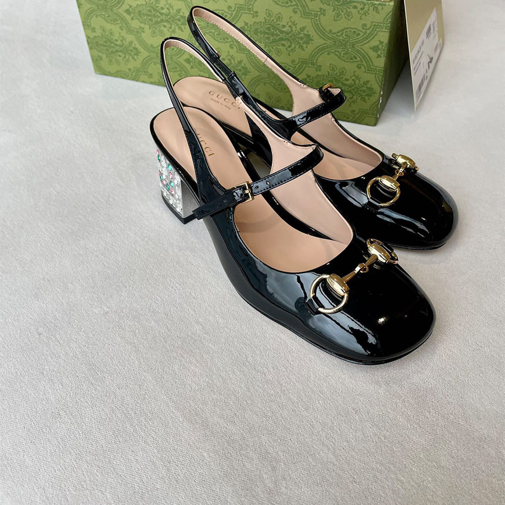 Gucci Women s Horsebit pump with Crystals Shoes - Replica Luxury Bags™