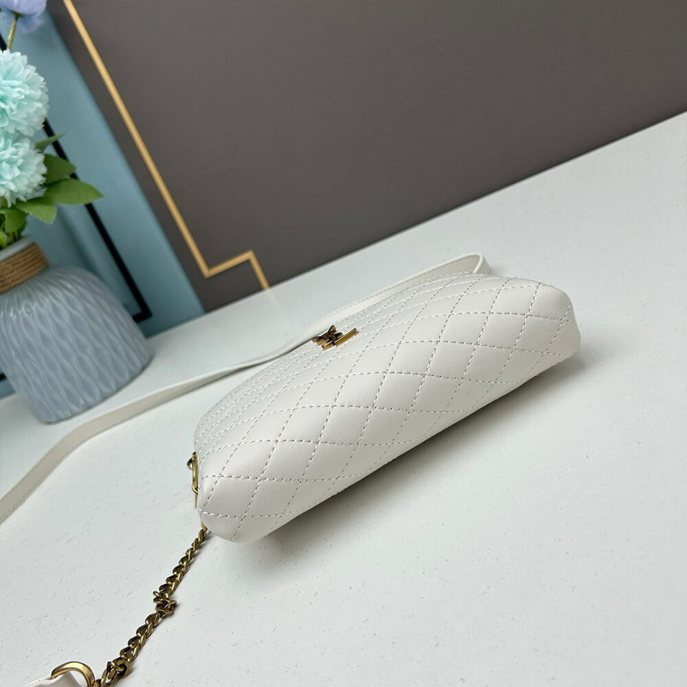 YSL Gaby Zipped Pouch Bag in Quilted Lambskin - Replica Luxury Bags™