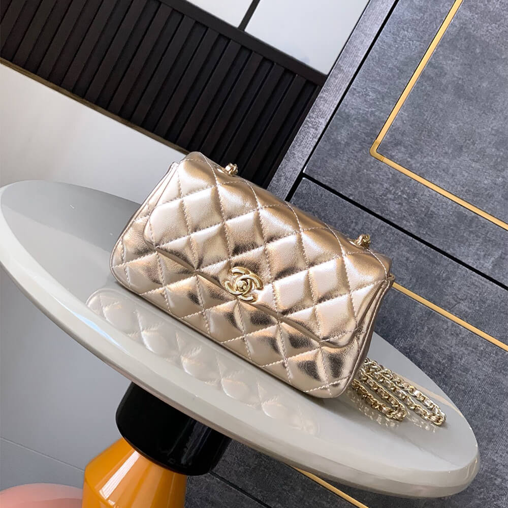 Chanel Flap Phone Holder Bag With Chain - Replica Luxury Bags™