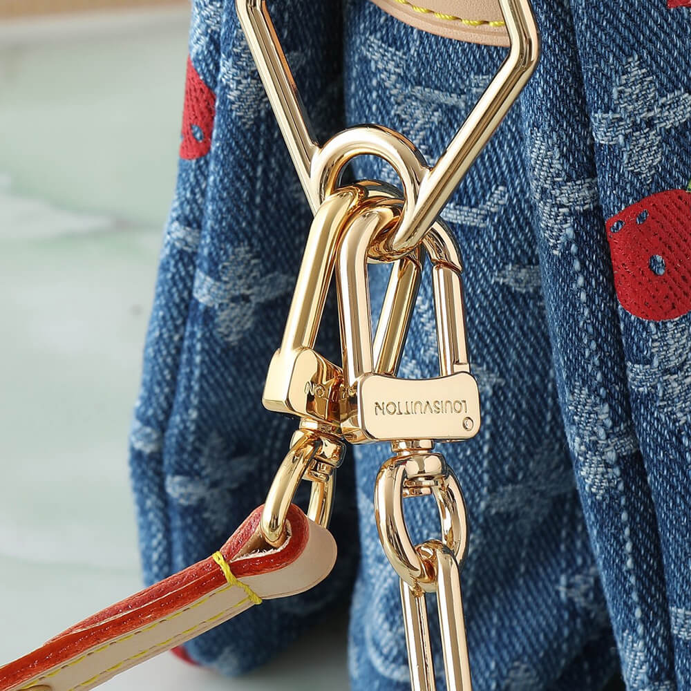 LV x TM Coussin PM Denim Cherry Bag - Replica Luxury Bags™