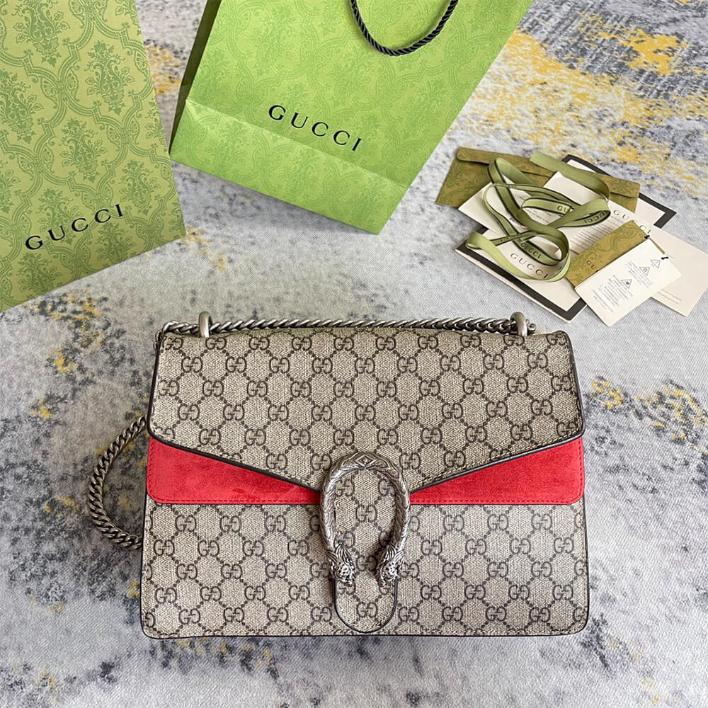 Gucci GG Supreme Medium Dionysus Shoulder Bag - Replica Luxury Bags™