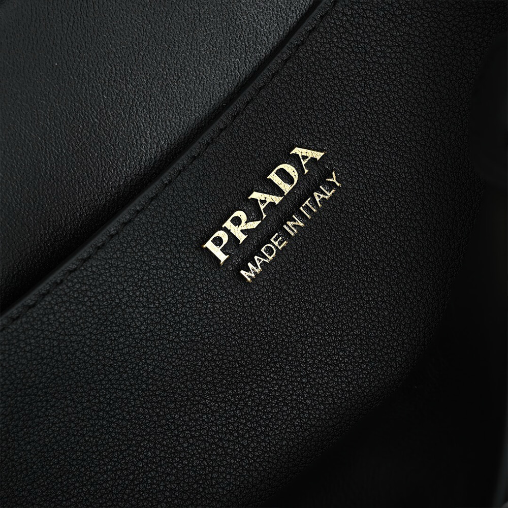 Prada Buckle medium leather handbag with double belt - Replica Luxury Bags™