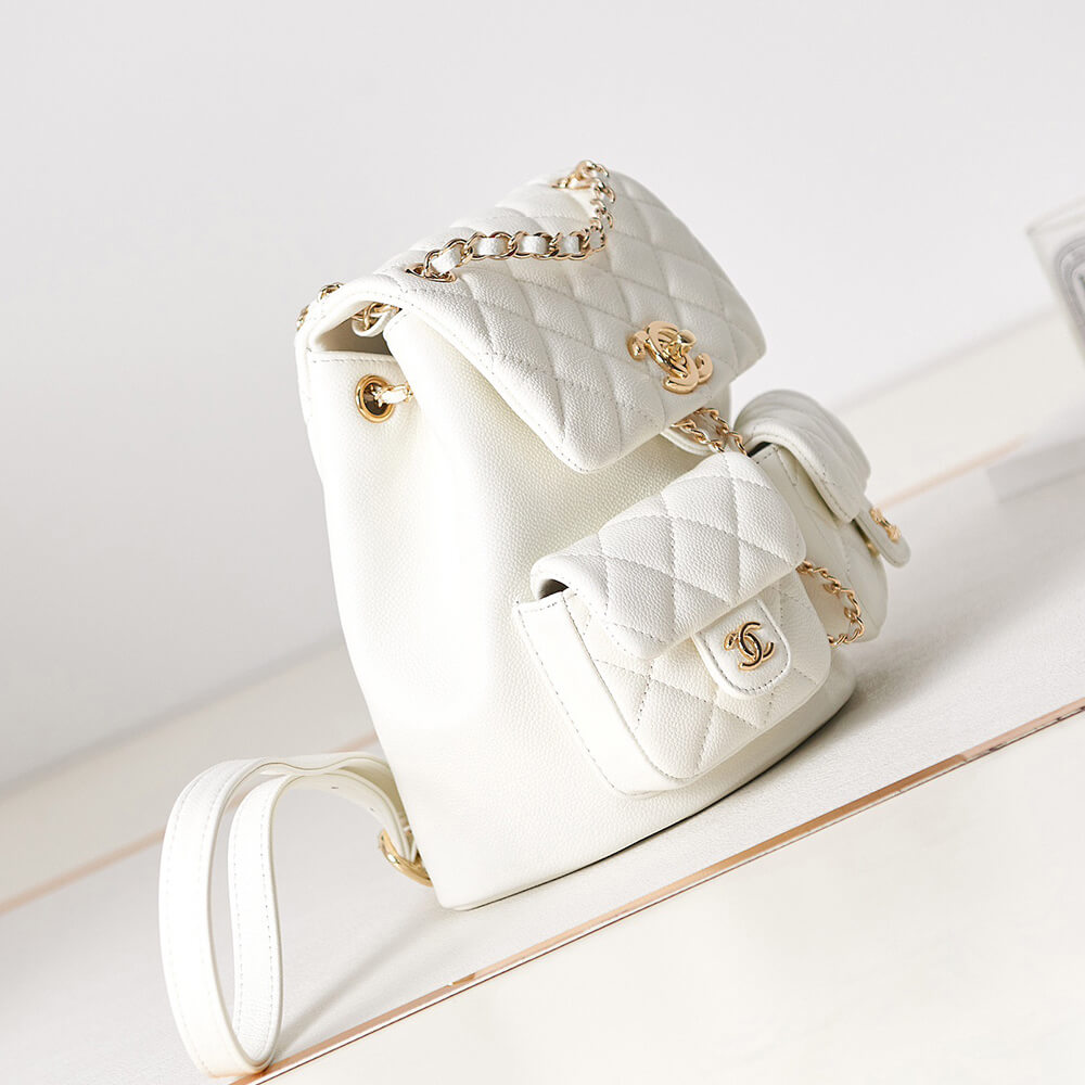Chanel Backpack Bag in White - Replica Luxury Bags™